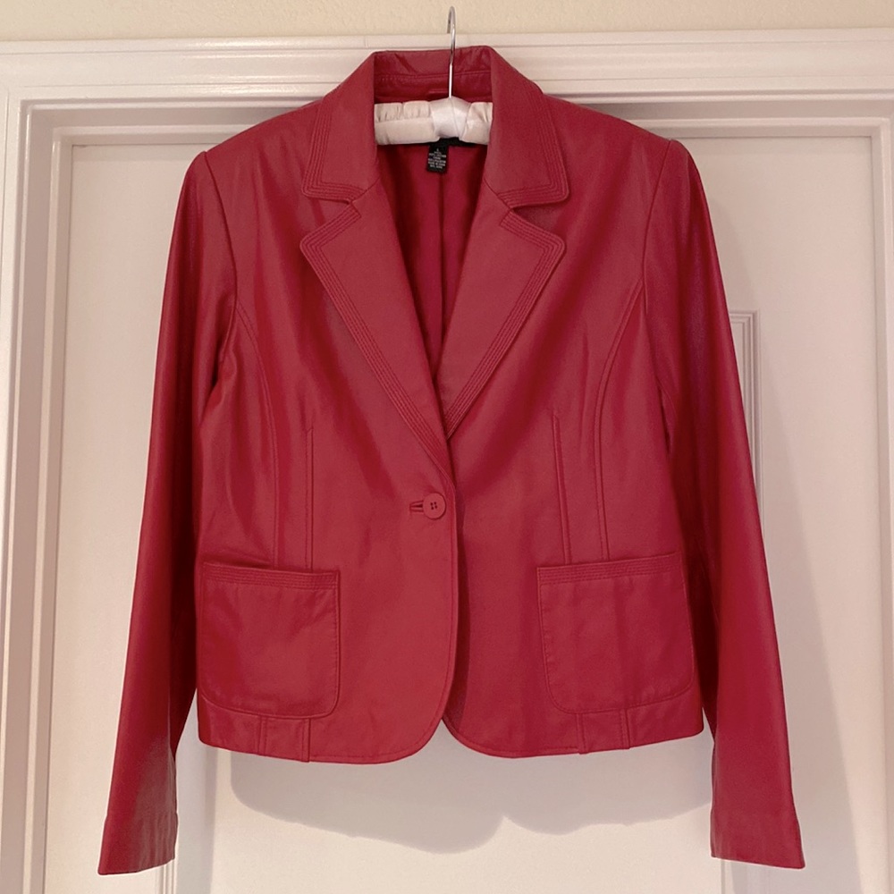 Donated… Alfani red leather jacket
